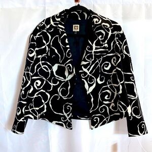 Anne Klein Asymmetrical Wrap, Drape-Front Jacket